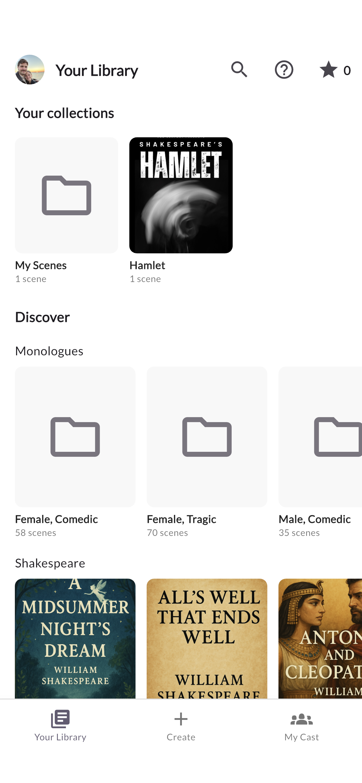 Understudy public collections screen